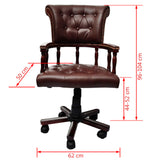 NNEVL Swivel Office Chair Brown