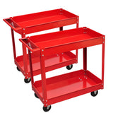 NNEVL 2 x Workshop Tool Trolley 100 kg 2 Shelves