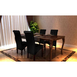 NNEVL Dining Chairs 4 pcs Black Faux Leather