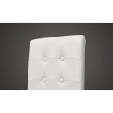 NNEVL Dining Chairs 6 pcs White Faux Leather