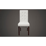 NNEVL Dining Chairs 6 pcs White Faux Leather