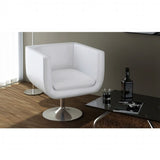 NNEVL Bar Chairs 2 pcs White Faux Leather