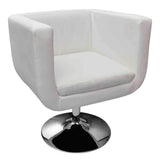 NNEVL Bar Chairs 2 pcs White Faux Leather