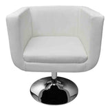 NNEVL Bar Chairs 2 pcs White Faux Leather