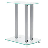 NNEVL Aluminum Speaker Stands Transparent Safety Glass 2pcs