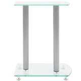 NNEVL Aluminum Speaker Stands Transparent Safety Glass 2pcs