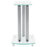 NNEVL Aluminum Speaker Stands Transparent Safety Glass 2pcs