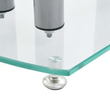 NNEVL Aluminum Speaker Stands Transparent Safety Glass 2pcs