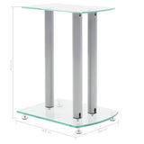 NNEVL Aluminum Speaker Stands Transparent Safety Glass 2pcs