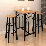 NNEVL Breakfast/Dinner Table Dining Set MDF with Black