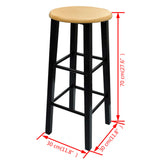NNEVL Breakfast/Dinner Table Dining Set MDF with Black