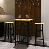 NNEVL Breakfast/Dinner Table Dining Set MDF with Black