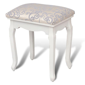 NNEVL Dressing Stool Warm White Fabric