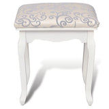 NNEVL Dressing Stool Warm White Fabric