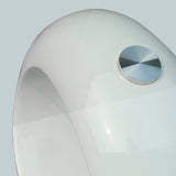 NNEVL Coffee Table with Oval Glass Top High Gloss White