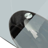 NNEVL Coffee Table with Oval Glass Top High Gloss Black