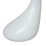 NNEVL Coffee Table 2 pcs with Round Glass Top High Gloss White