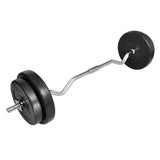 NNEVL Curl Bar with Weights 30 kg