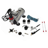 NNEVL Airbrush Compressor Set with 2 Pistols
