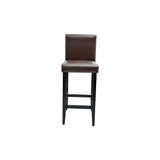 NNEVL Bar Stools 4 pcs Dark Brown Faux Leather