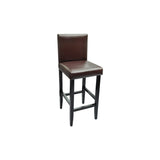 NNEVL Bar Stools 4 pcs Dark Brown Faux Leather