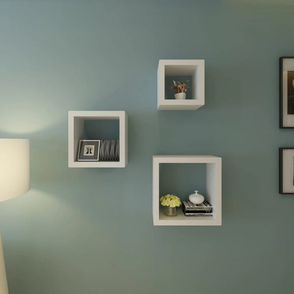 NNEVL Cube shelf set of 3 white
