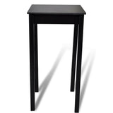NNEVL Bar Table MDF Black 55x55x107 cm