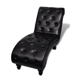 NNEVL Chaise Longue Brown Faux Leather