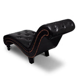 NNEVL Chaise Longue Brown Faux Leather