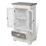 NNEVL Cabinet 2 Doors 1 Drawer White Wood
