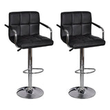 NNEVL Bar Stools 2 pcs Black Faux Leather