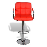 NNEVL Bar Stools 2 pcs Red Faux Leather