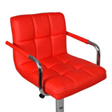 NNEVL Bar Stools 2 pcs Red Faux Leather