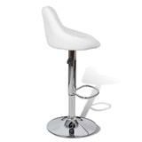 NNEVL Bar Stools 2 pcs White Faux Leather