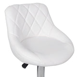 NNEVL Bar Stools 2 pcs White Faux Leather