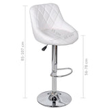 NNEVL Bar Stools 2 pcs White Faux Leather
