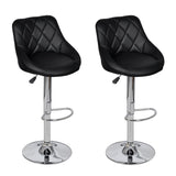 NNEVL Bar Stools 2 pcs Black Faux Leather