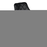 NNEVL Bar Stools 2 pcs Black Faux Leather