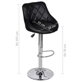 NNEVL Bar Stools 2 pcs Black Faux Leather