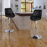 NNEVL Bar Stools 2 pcs Black Faux Leather
