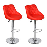 NNEVL Bar Stools 2 pcs Red Faux Leather