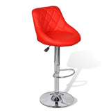 NNEVL Bar Stools 2 pcs Red Faux Leather