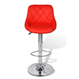 NNEVL Bar Stools 2 pcs Red Faux Leather