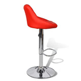 NNEVL Bar Stools 2 pcs Red Faux Leather