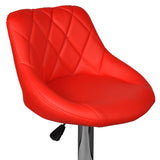 NNEVL Bar Stools 2 pcs Red Faux Leather