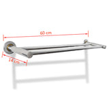 NNEVL Stainless Steel Towel Rack 2 Tubes