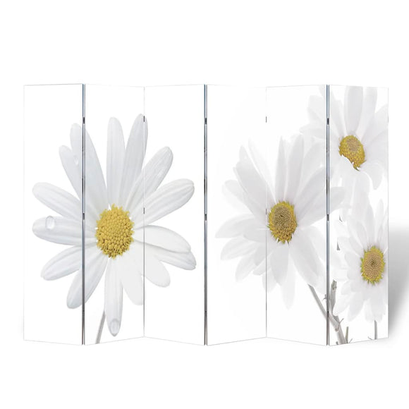 NNEVL Folding Room Divider Print 217x170cm Flower