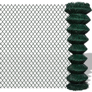 NNEVL Chain Link Fence Steel 1.5x25 m Green
