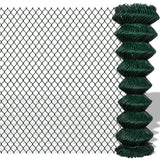 NNEVL Chain Link Fence Steel 1.5x25 m Green