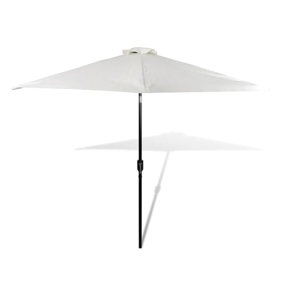 NNEVL Parasol Sand White 3m Steel Pole